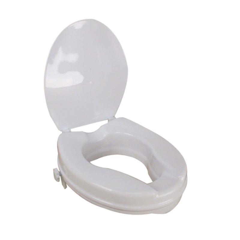 Raised Toilet Seat with Lid, White, 2-Inches, Raised Toilet Seat