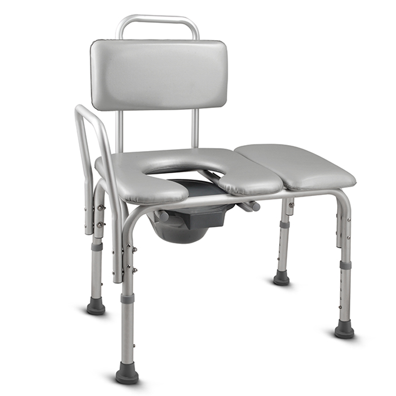 RE382L-1 Combination Padded Seat Transfer Bench with Commode