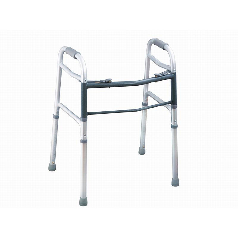 aluminum folding walker with two buttons
