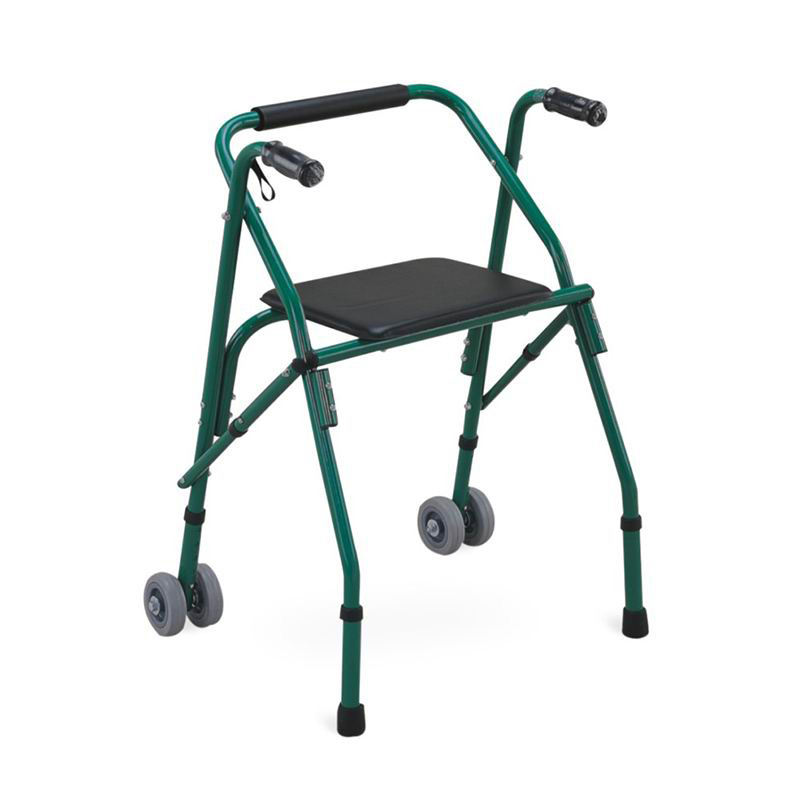 walker with seat front wheel