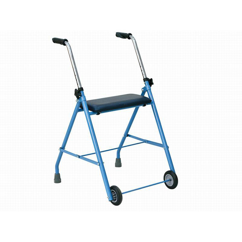steel walker with seat and two wheels