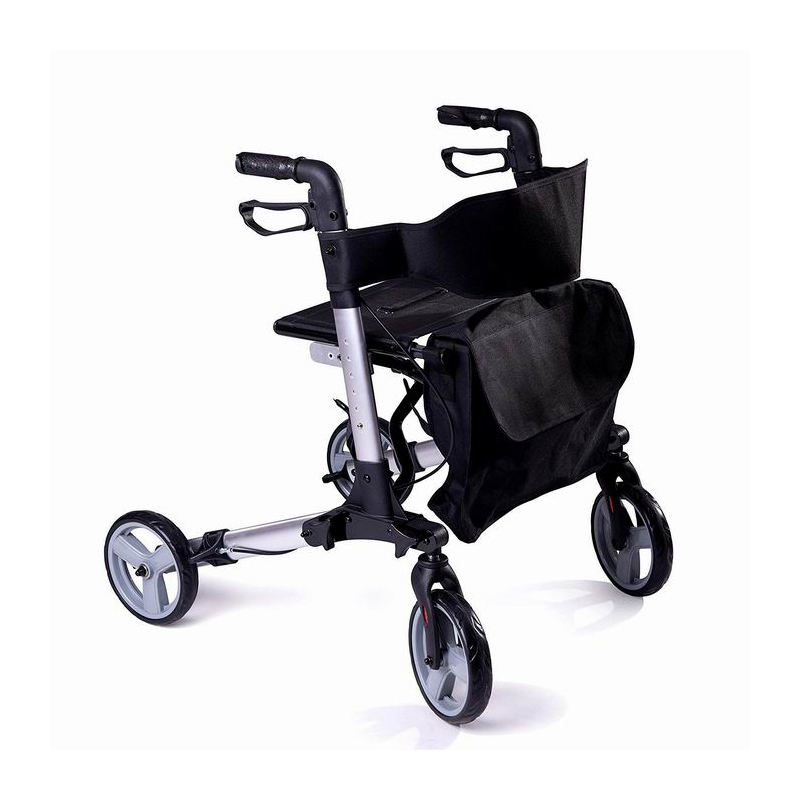 Folding rollator Walker with seat, Saddle Bag Included